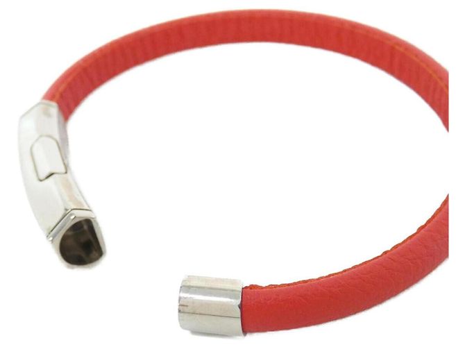 Bracciale Clip It M8120 Charm Louis Vuitton Argento Rosso - vista 4
