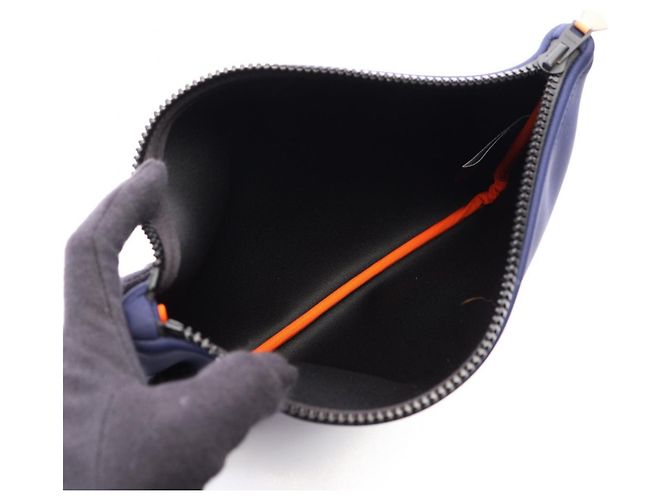 Hermès Pochette borsa Hermes NeoBain MM Blu navy - vista 3