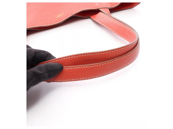 Hermès Borsa Tote Hermes Double Sens 45 Rosa Bordò - vista 18