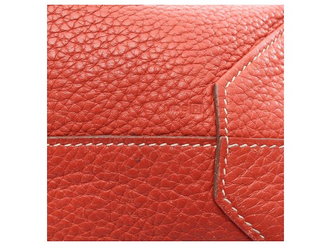 Hermès Borsa Tote Hermes Double Sens 45 Rosa Bordò - vista 5