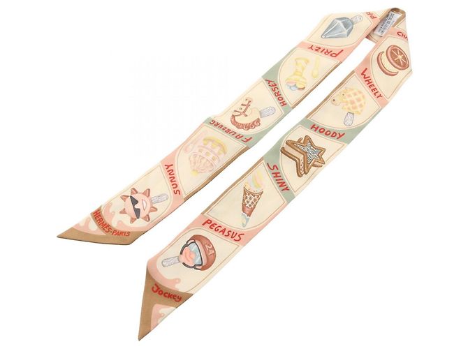 Hermès Foulard Twilly Hermes Funny Ice Cream Multicolore Crudo - vista 2