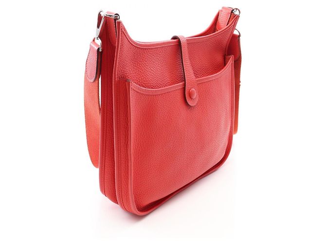 Hermès Borsa Hermes Evelyne 3 Trois PM Rosso - vista 2