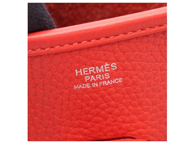 Hermès Borsa Hermes Evelyne 3 Trois PM Rosso - vista 4