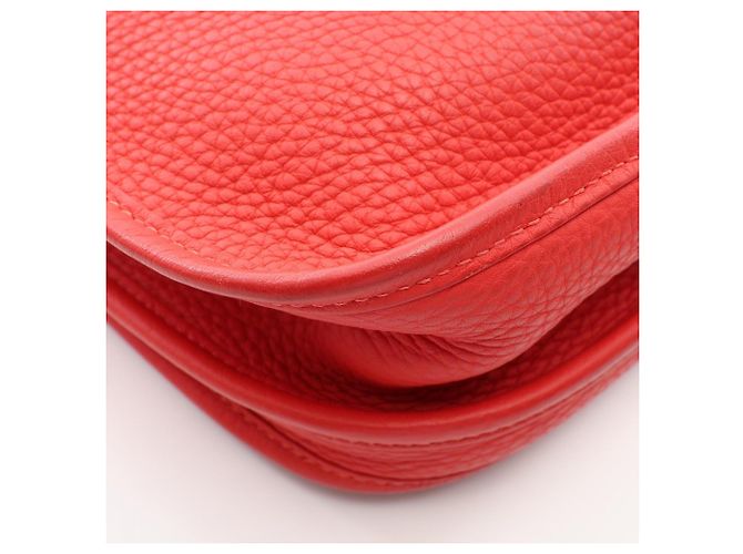 Hermès Borsa Hermes Evelyne 3 Trois PM Rosso - vista 8