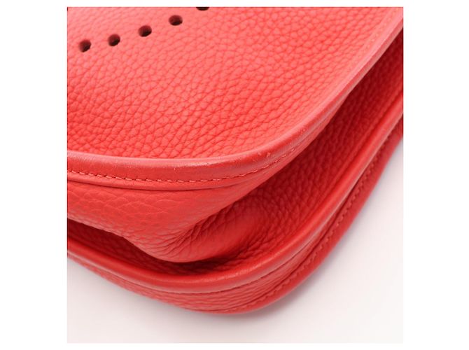 Hermès Borsa Hermes Evelyne 3 Trois PM Rosso - vista 9