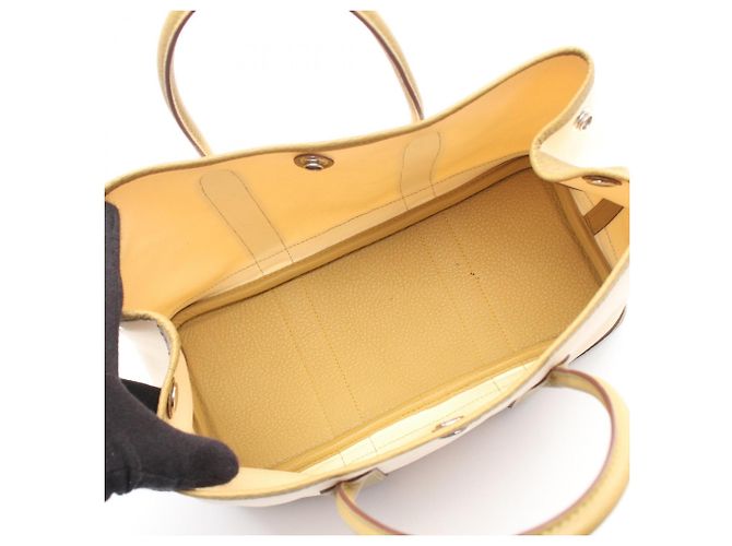 Hermès Borsa Tote Hermes Garden Party TPM Crudo Cachi - vista 3