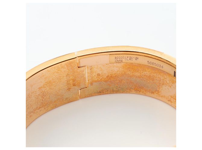 Hermès Pulsera Clic Clac GM Hermes Negro Dorado - vista 7