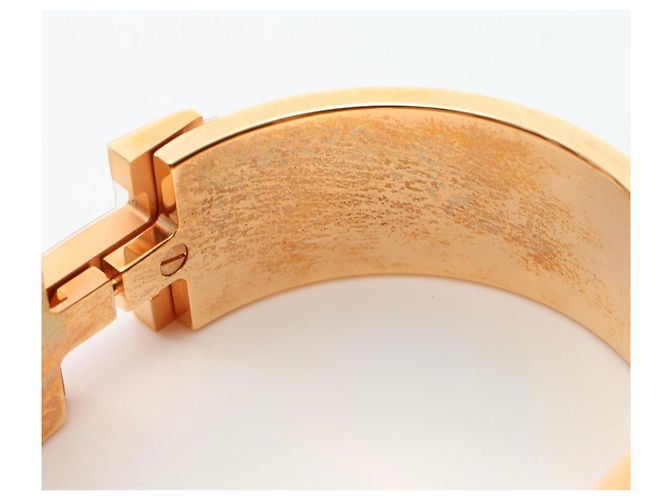 Hermès Pulsera Clic Clac GM Hermes Negro Dorado - vista 8