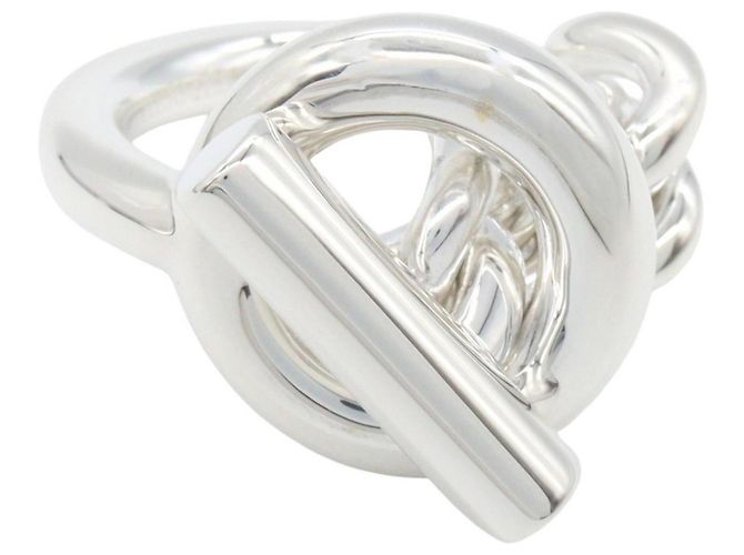 Ring Hermès Anillo Hermes Croisette GM Plata - vista 2