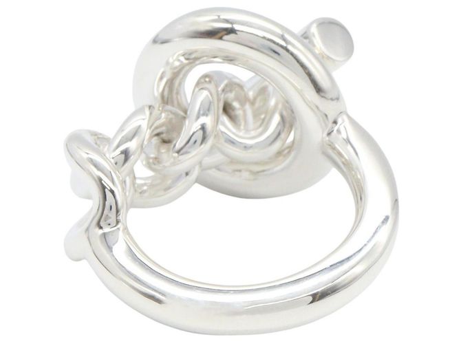 Ring Hermès Anillo Hermes Croisette GM Plata - vista 3