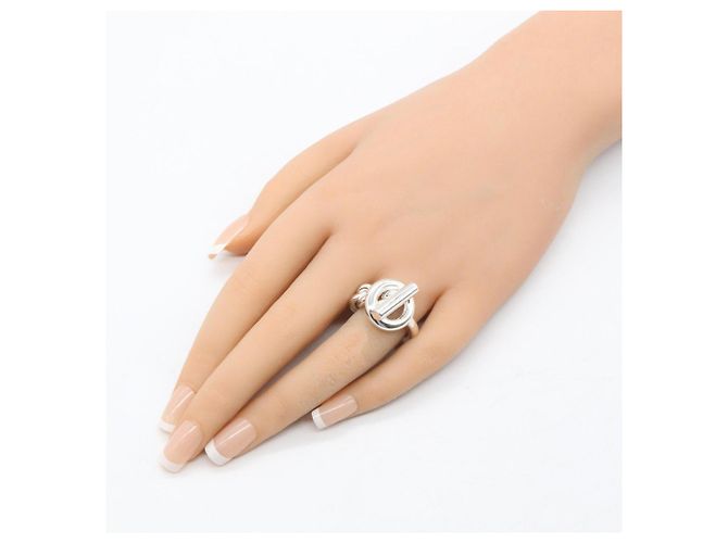 Ring Hermès Anillo Hermes Croisette GM Plata - vista 9
