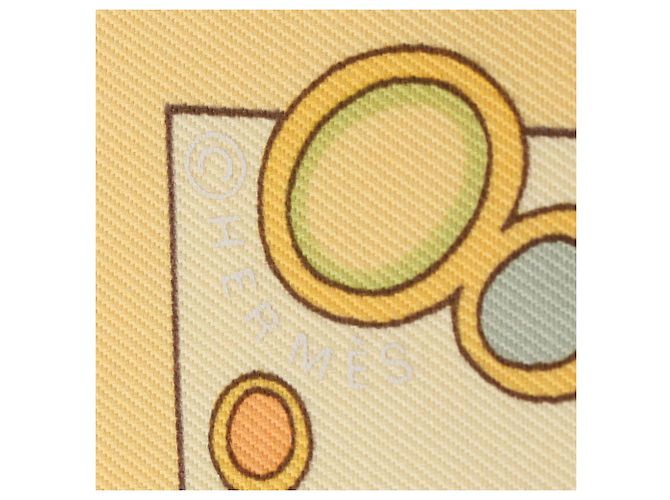 Hermès Sciarpa Hermes Carre 90 A CONTRE COURANT Blu Multicolore Giallo - vista 2