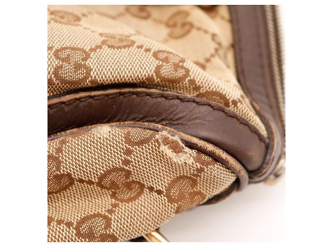 Gucci Borsa Boston in tela Monogram Marrone Rosso Verde Monogramma - vista 10