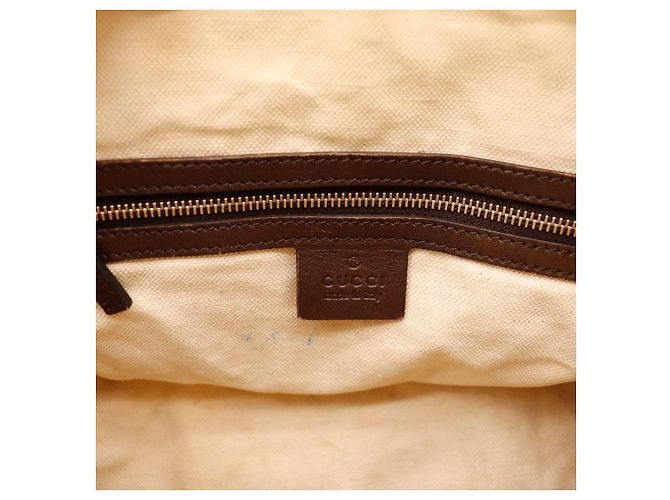 Gucci Borsa Boston in tela Monogram Marrone Rosso Verde Monogramma - vista 7