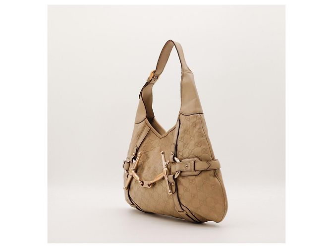 Gucci Borsa Hobo 85° Anniversario Monogramma GG Beige - vista 4