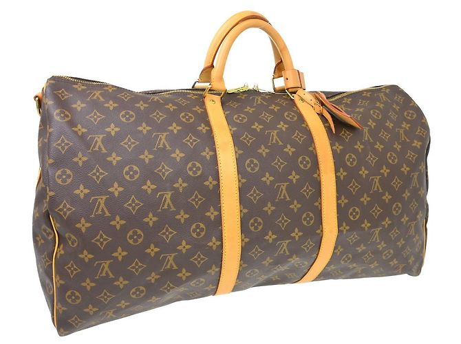 Louis Vuitton Keepall Bandouliere Monogram Canvas 60 Marrone - vista 2