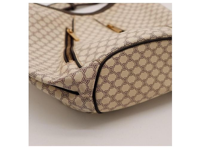 Céline Celine Borsa a tracolla in tela monogram Marrone Beige - vista 10