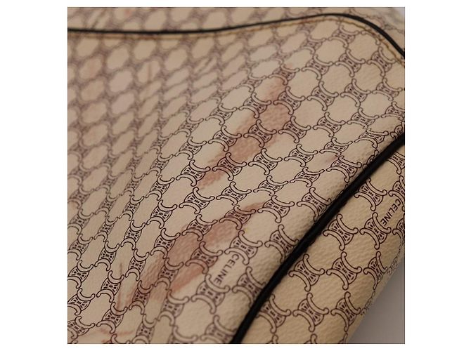 Céline Celine Borsa a tracolla in tela monogram Marrone Beige - vista 12