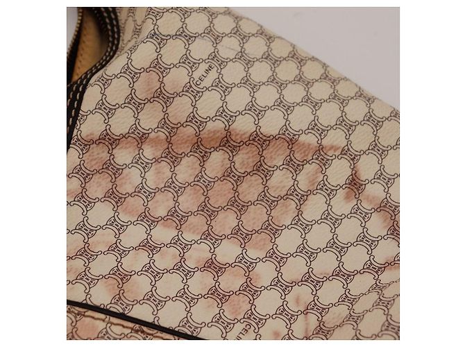 Céline Celine Borsa a tracolla in tela monogram Marrone Beige - vista 13