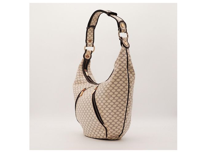 Céline Celine Borsa a tracolla in tela monogram Marrone Beige - vista 2