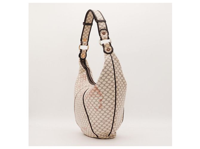 Céline Celine Borsa a tracolla in tela monogram Marrone Beige - vista 4