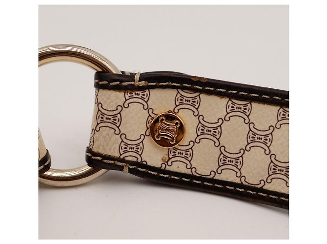 Céline Celine Borsa a tracolla in tela monogram Marrone Beige - vista 8