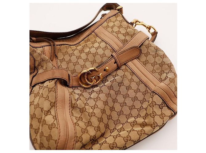 Gucci GG Monogramm Canvas Hobo Bag Braun Beige - Ansicht 10