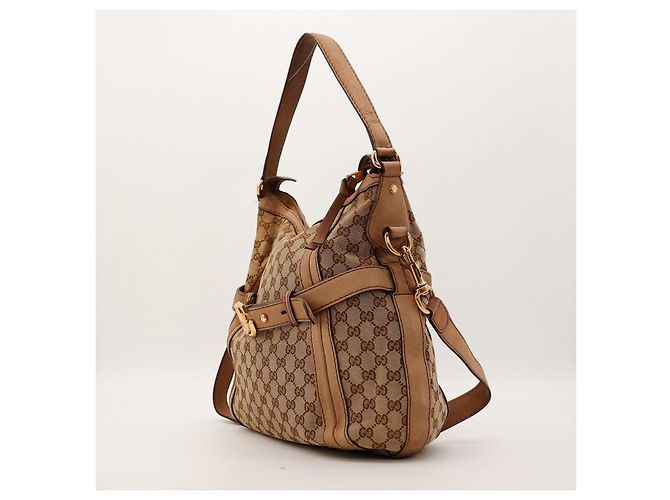 Gucci GG Monogramm Canvas Hobo Bag Braun Beige - Ansicht 2