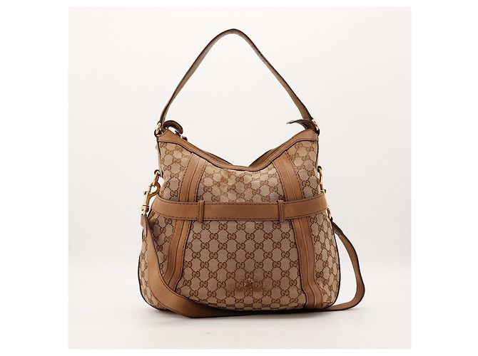Gucci GG Monogramm Canvas Hobo Bag Braun Beige - Ansicht 3