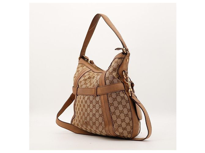 Gucci GG Monogramm Canvas Hobo Bag Braun Beige - Ansicht 4