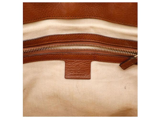 Gucci borsa tote GG Supreme in tela monogramma e pelle Marrone Beige - vista 8