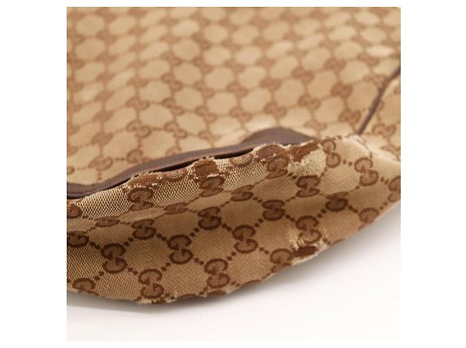 Gucci Borsa Hobo in tela Monogram GG Marrone - vista 10