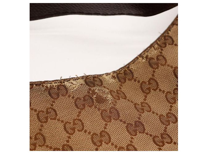 Gucci Borsa Hobo in tela Monogram GG Marrone - vista 12
