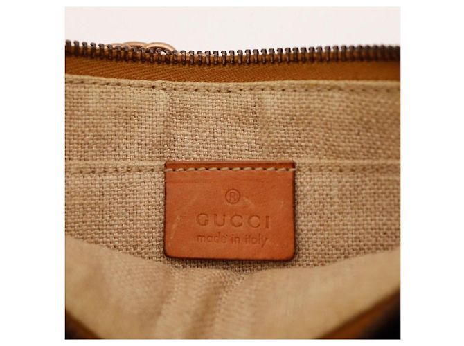 Gucci Borsa a tracolla in denim monogramma GG Marrone - vista 7