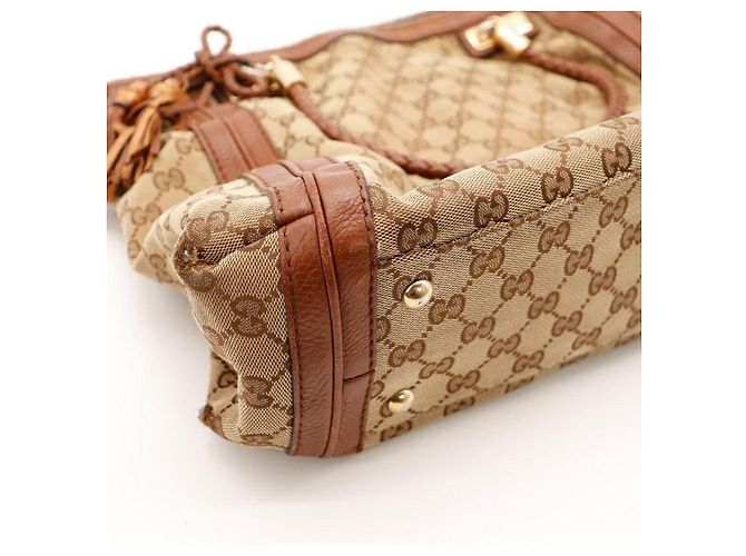 Gucci Boston Bag GG Monogram Canvas Braun Monogramm - Ansicht 10