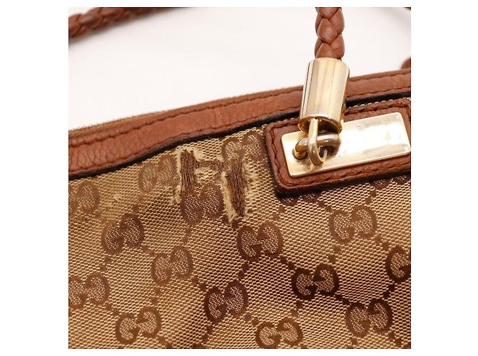 Gucci Boston Bag GG Monogram Canvas Braun Monogramm - Ansicht 12