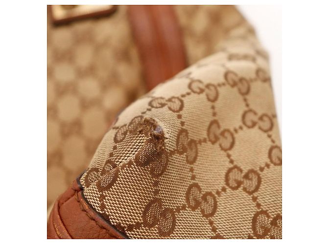 Gucci Boston Bag GG Monogram Canvas Braun Monogramm - Ansicht 13