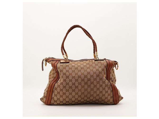 Gucci Boston Bag GG Monogram Canvas Braun Monogramm - Ansicht 3