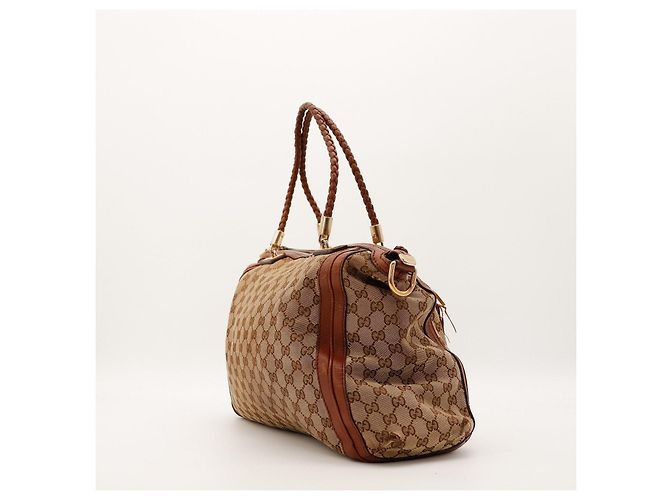 Gucci Boston Bag GG Monogram Canvas Braun Monogramm - Ansicht 4
