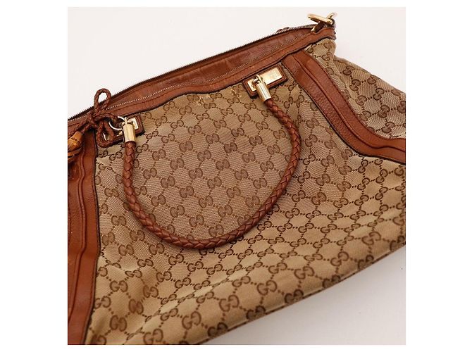 Gucci Boston Bag GG Monogram Canvas Braun Monogramm - Ansicht 6
