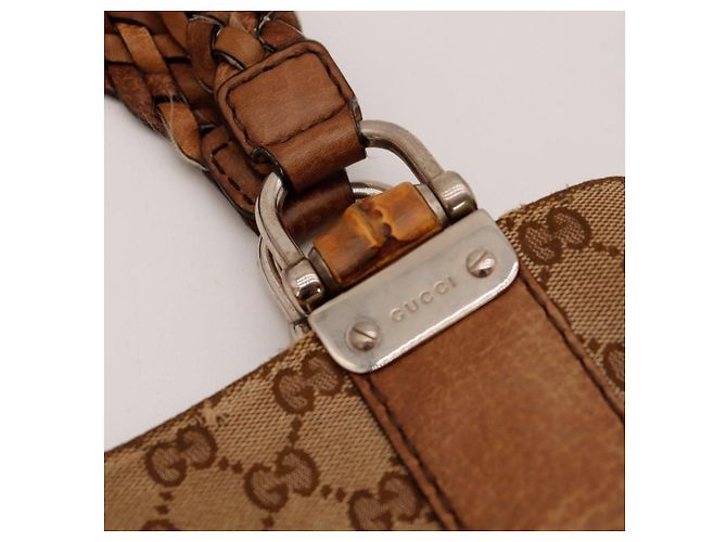 Borsa Tote Gucci in Tela Monogramma GG Marrone - vista 7
