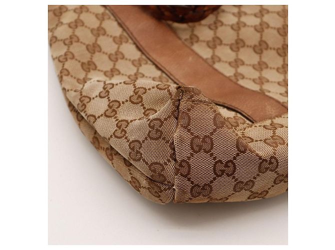 Borsa Tote Gucci in Tela Monogramma GG Marrone - vista 9