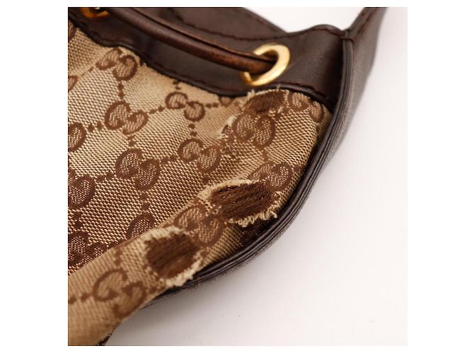Borsa Hobo Gucci Monogram con coulisse Marrone Monogramma - vista 10