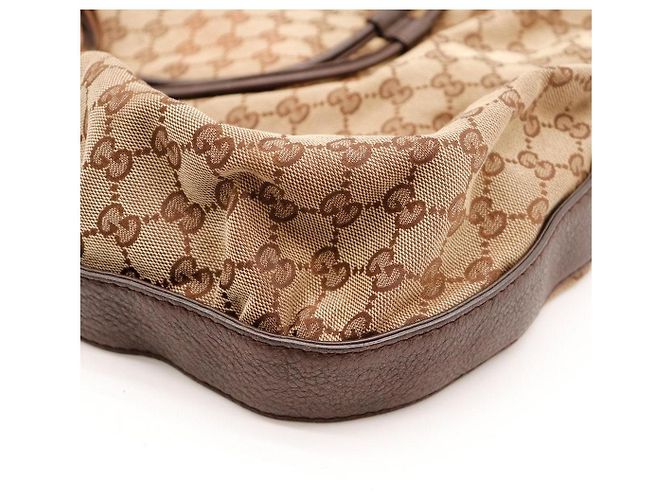 Borsa Hobo Gucci Monogram con coulisse Marrone Monogramma - vista 9