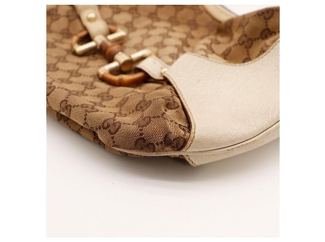 Gucci Borsa Hobo in tela Monogram GG Marrone Beige - vista 10