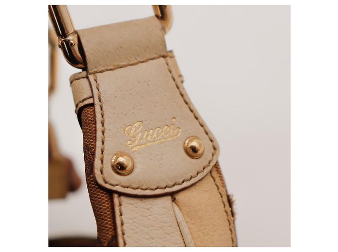 Gucci Borsa Hobo in tela Monogram GG Marrone Beige - vista 12