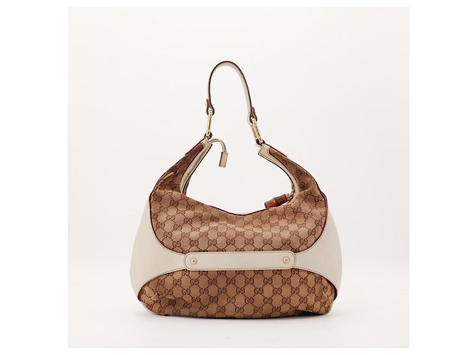 Gucci Borsa Hobo in tela Monogram GG Marrone Beige - vista 3