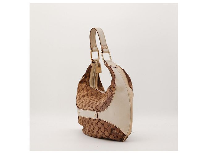 Gucci Borsa Hobo in tela Monogram GG Marrone Beige - vista 4