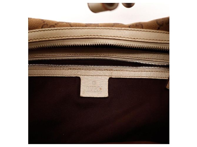 Gucci Borsa Hobo in tela Monogram GG Marrone Beige - vista 8