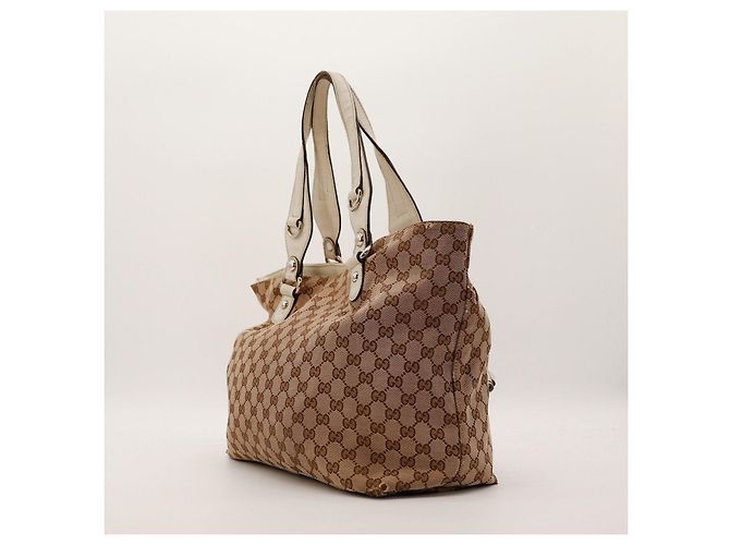 Gucci GG Monogram Canvas Shopper Bag Braun Beige - Ansicht 4